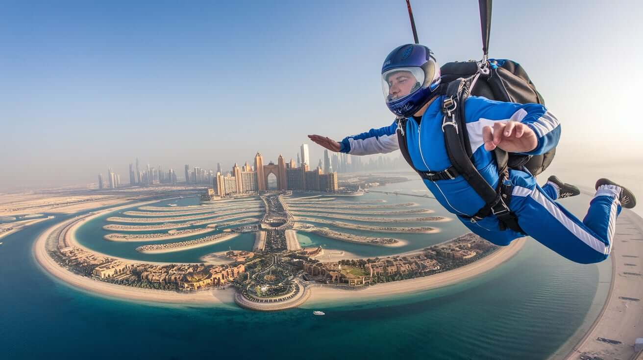 Skok ze spadochronem w Dubaju - zdjęcie 1