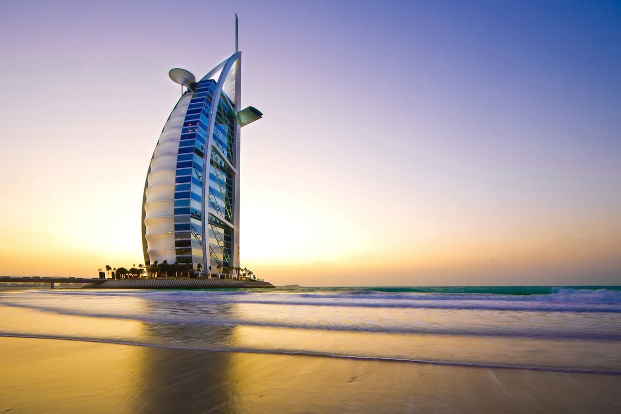Burj Al Arab z zewnątrz